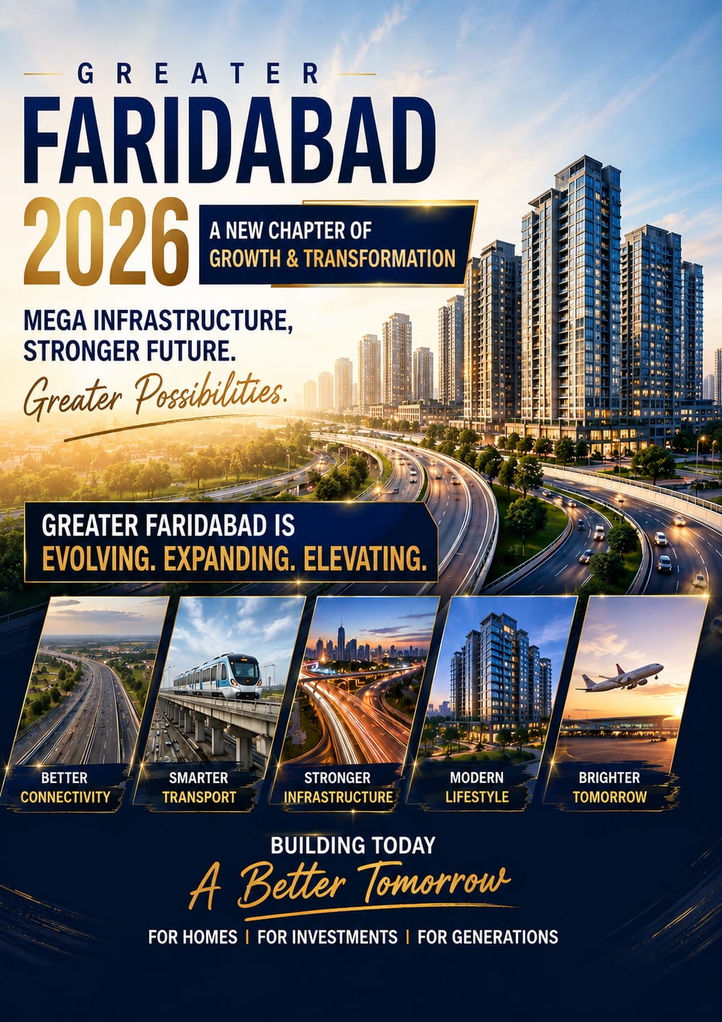 Greater Faridabad 2026: A New Chapter of Infrastructure and Real Estate Growth…🍃🌿🏭